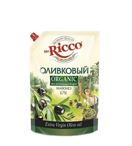 Майонез Mr.Ricco Organic оливковый 67% 800 мл