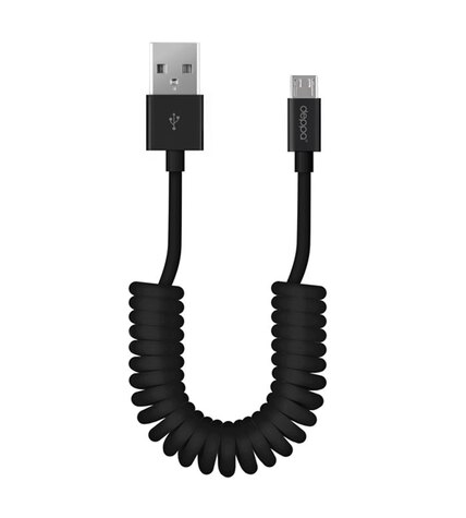 Дата-кабель Deppa USB-micro USB витой черный 1,5 м