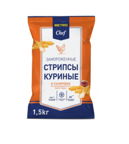 Стрипсы куриные Metro Chef замороженные 1,5 кг