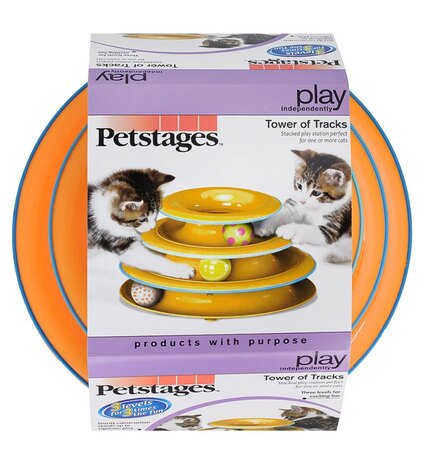 Игрушка Petstages Трек 3 этажа для кошек интерактивная 24 см