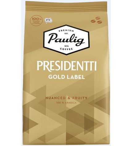 Кофе Paulig Presidentti Gold Label в зернах 1 кг