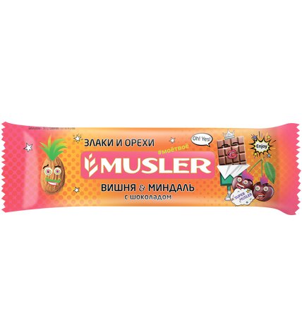 Батончик Musler орехово-злаковый вишня-миндаль-шоколад 30 г