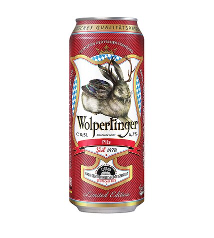 Пиво безалкогольное Wolpertinger светлое 0,5 л