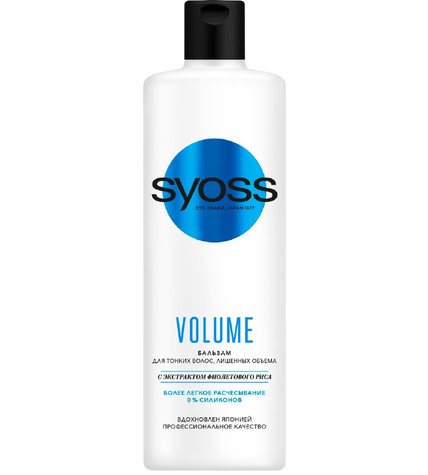 Бальзам Syoss Volume питание для тонких волос 450 мл