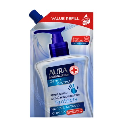 Крем-мыло Aura Derma Protect антибактериальное 500 мл