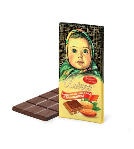 Шоколад Красный Октябрь Аленка молочный с миндалем 90 г