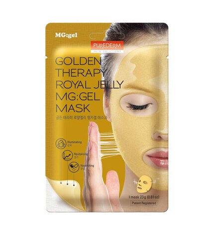 Маска для лица Purederm Golden Therapy Royal Jelly с маточным молочком 23 г