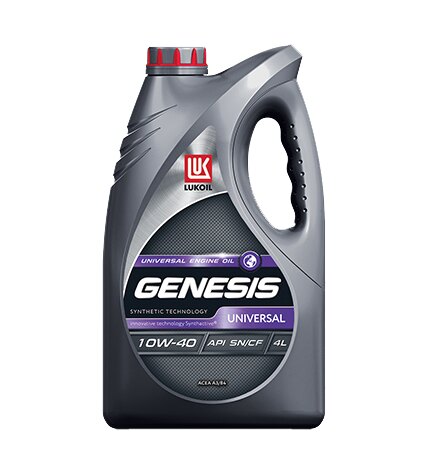 Моторное масло Лукойл Genesis Universal 10W-40 на основе синтетических технологий 4 л
