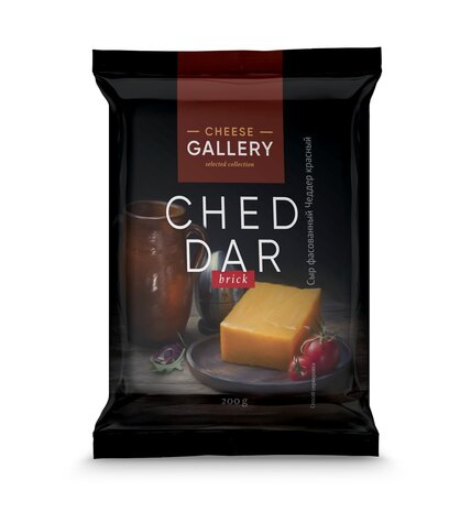 Сыр полутвердый Cheese Gallery Cheddar красный 50% бзмж 200 г