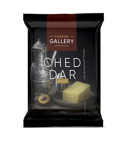 Сыр полутвердый Cheese Gallery Cheddar белый 50% бзмж 200 г
