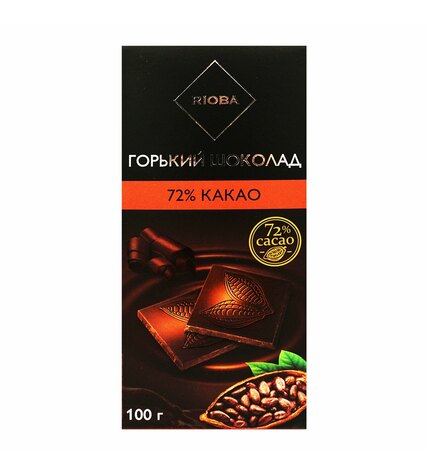 Шоколад Rioba горький 72% 100 г