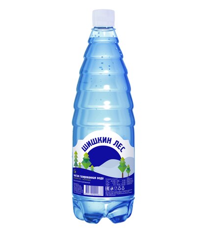 Вода питьевая Шишкин Лес артезианская газированная столовая 1 л