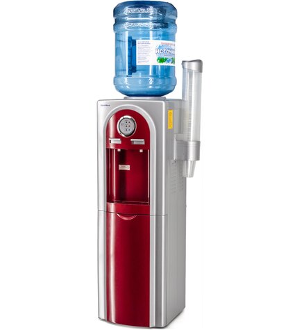 Кулер для воды Aqua Work 5-VB красный со шкафчиком электронный