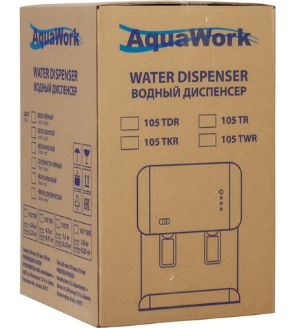 Кулер для воды Водораздатчик Aqua Work 105-TWR бело-черный без охлаждения купить в Москве