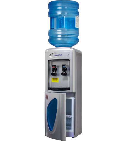 Кулер для воды Aqua Work 0.7-LR серебро со шкафчиком компрессорный