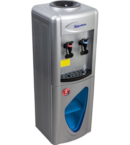 Кулер для воды Aqua Work 0.7-LR серебро со шкафчиком компрессорный