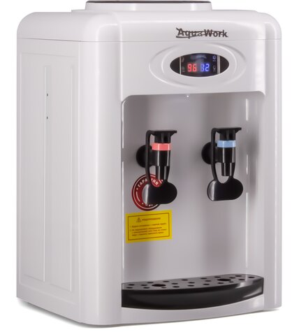 Кулер для воды Aqua Work 0.7-TDR-ST бело-черный электронный с системой турбонагрева купить в Москве