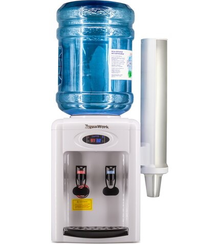 Кулер для воды Aqua Work 0.7-TDR-ST бело-черный электронный с системой турбонагрева