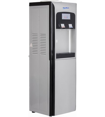 Кулер для воды Aqua Work V90 серебро со шкафчиком электронный цена