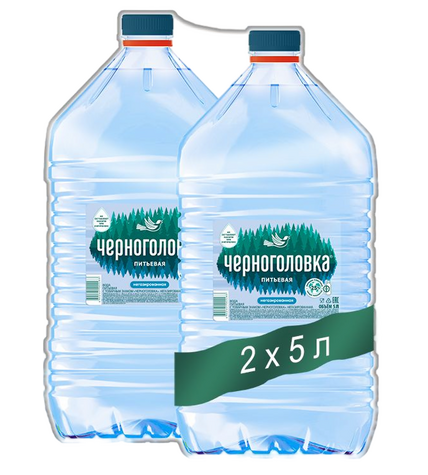 Вода питьевая «Черноголовка» артезианская негазированная 2×5л ПЭТ