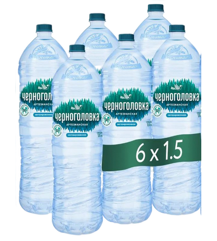 Вода питьевая «Черноголовка» негазированная 6×1,5л ПЭТ
