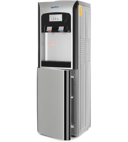 Кулер для воды Aqua Work V90 серебро со шкафчиком электронный