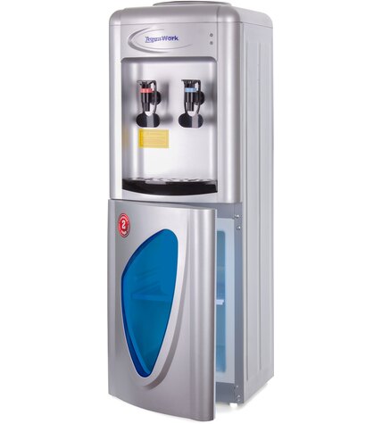 Кулер для воды Aqua Work 0.7-LDR серебро со шкафчиком электронный