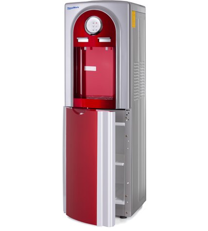 Кулер для воды Aqua Work 5-VB красный со шкафчиком электронный