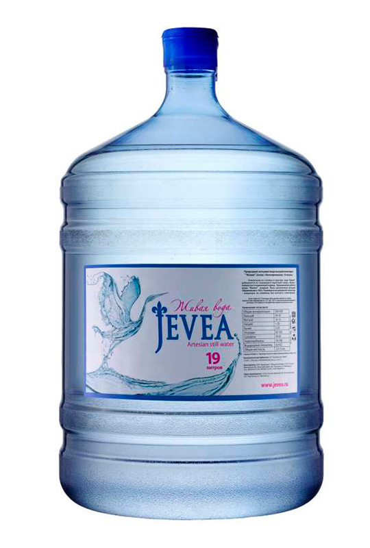 Вода для питья 19 литров. Живея минеральная 19л ПЭТ. Jevea Crystalnaya. Питьевая вода Jevea. Живея 19л питьевая.
