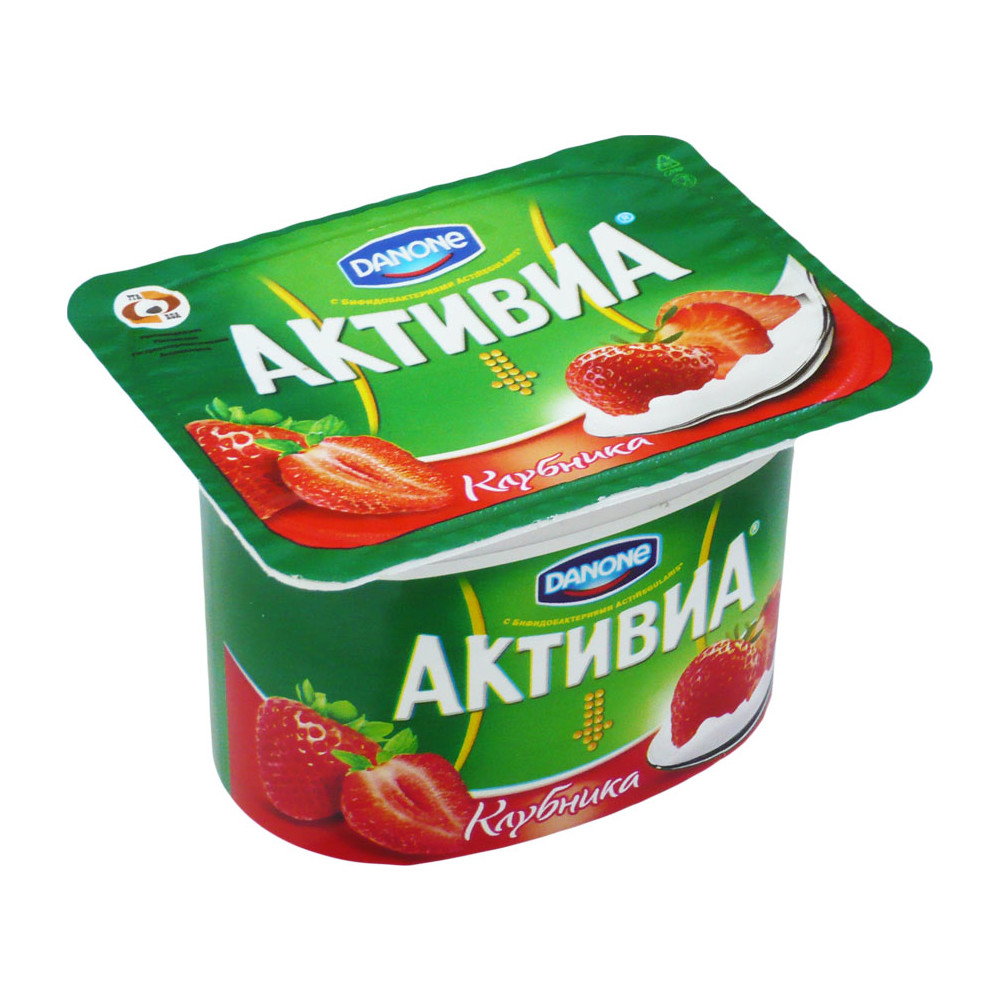Йогурт DANONE Активиа Клубника, 150г купить с доставкой по Москве, цены ...
