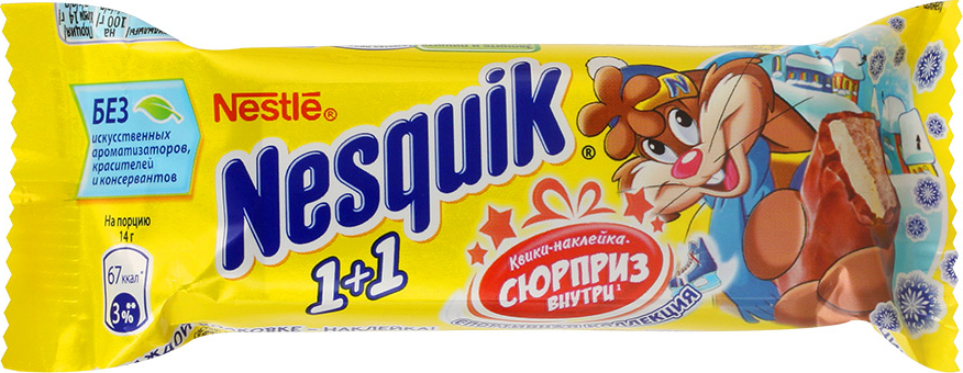 Батончик Nesquik Duo с какао-нугой 28 г купить с доставкой по Москве ...