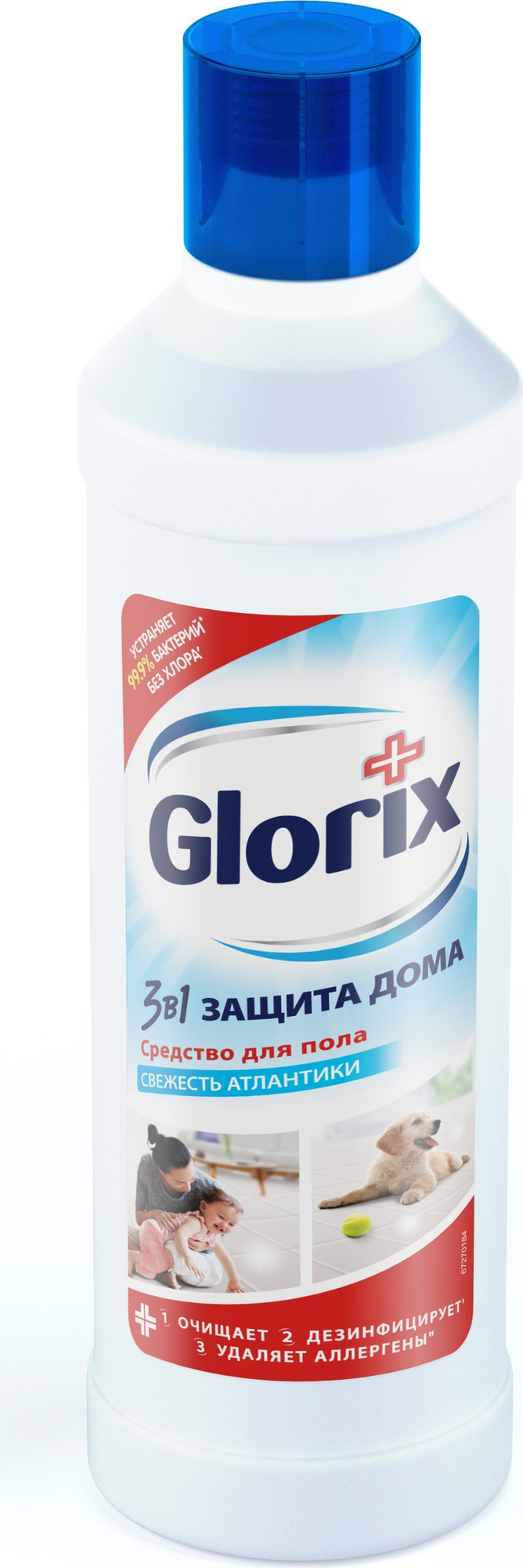 Жидкое средство Glorix для мытья полов свежесть атлантики 1 л  с .