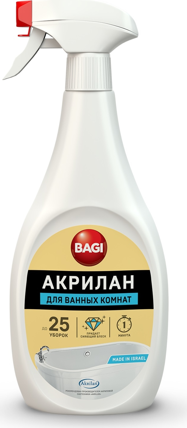Чистящее средство Bagi Акрилан для ванных комнат 400 мл купить с ...