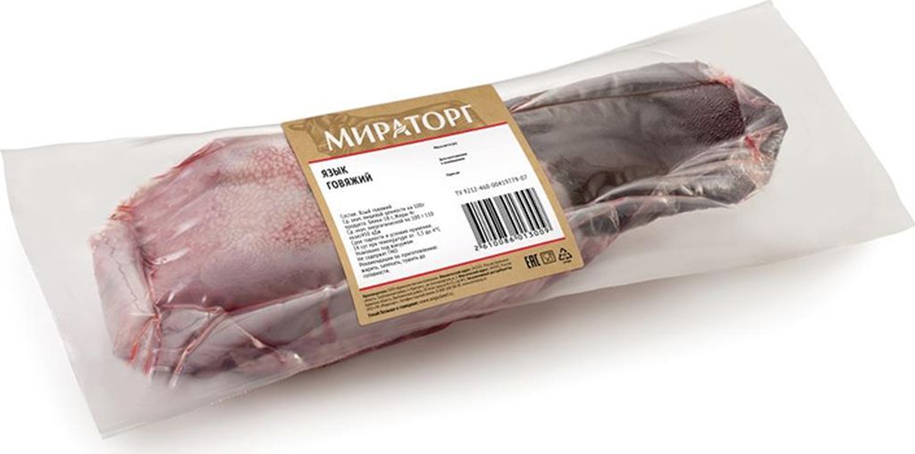 Язык говяжий Мираторг замороженный купить с доставкой по Москве, цены в ...