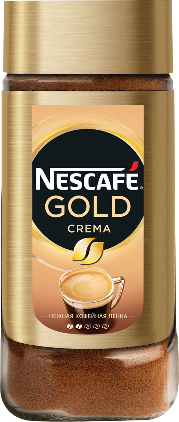 Кофе Nescafe Gold Crema растворимый 95 г купить с доставкой по Москве ...