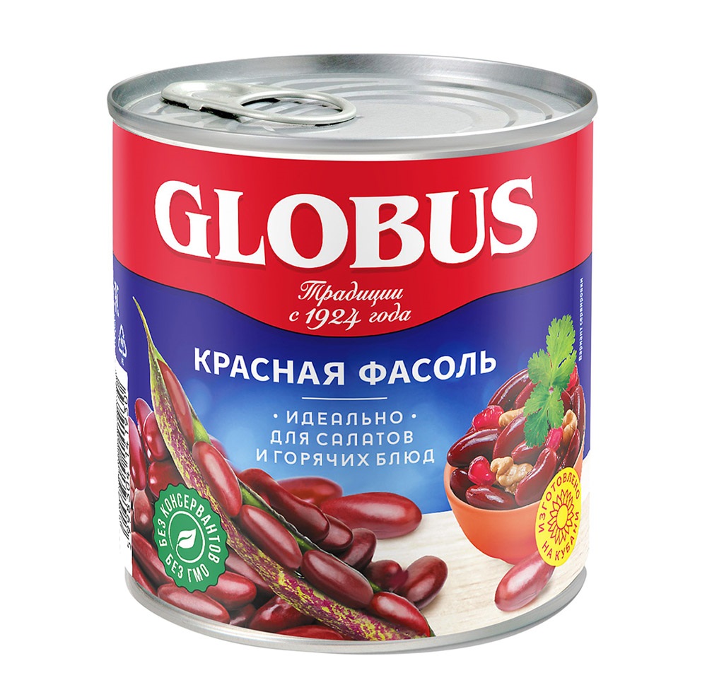 Фасоль Globus красная в собственном соку купить с доставкой по Москве ...